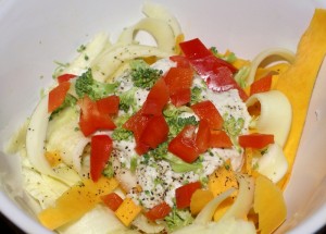 Raw alfredo sauce