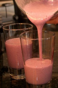 Strawberry chia milk